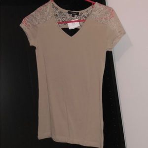 Nude lace shirt